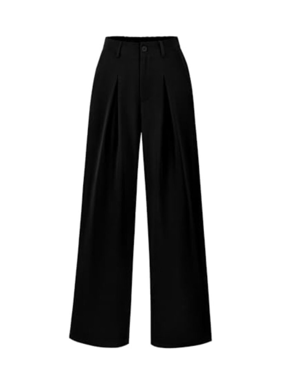 Wide Leg Palazzo Pants Women High Waist Pleated Elastic Back Pockets Business